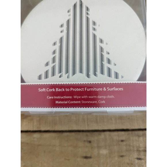 Holiday Time Decorative Stoneware Coaster Set - Picture 4 of 5